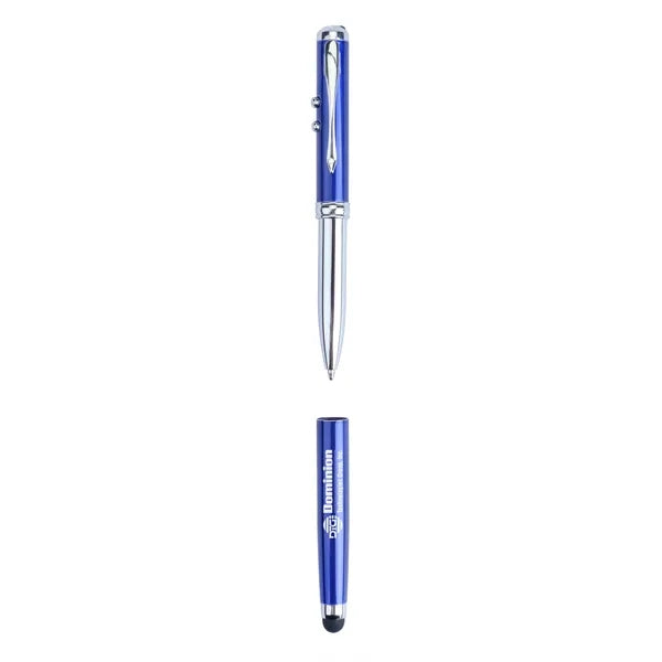 Plcard 4-in-1 LED Laser Pointer Stylus Metal Ballpoint