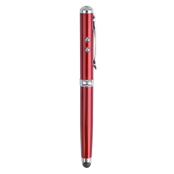Plcard 4-in-1 LED Laser Pointer Stylus Metal Ballpoint