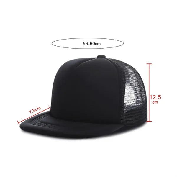 Flat Bill Mesh Back Trucker Hat
