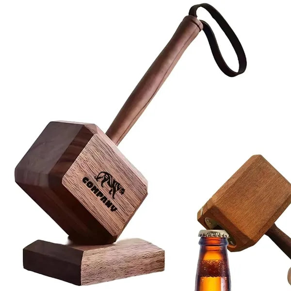 Wooden Thor Hammer Beer Opener