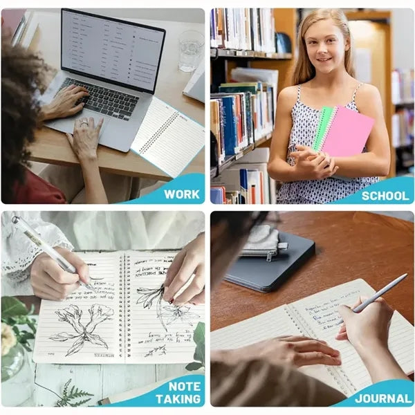 Spiral semi transparent frosted notebook