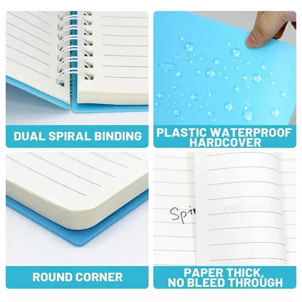 Spiral semi transparent frosted notebook