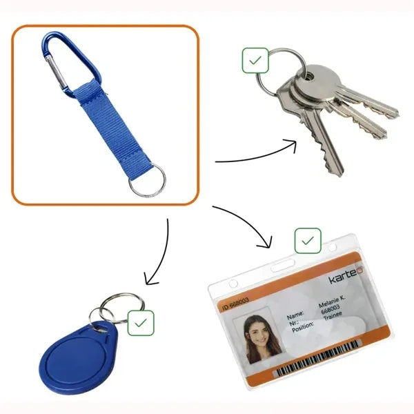 Lanyard Key Ring with Metal Carabiner