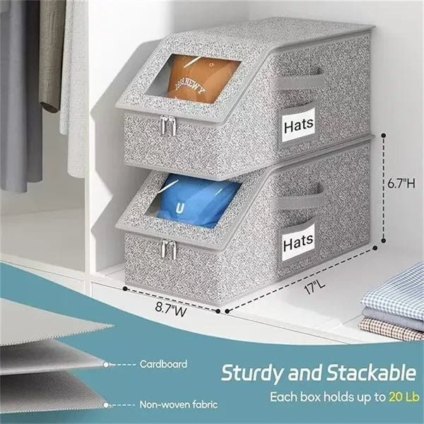 Stackable Hat Storage for Baseball Caps