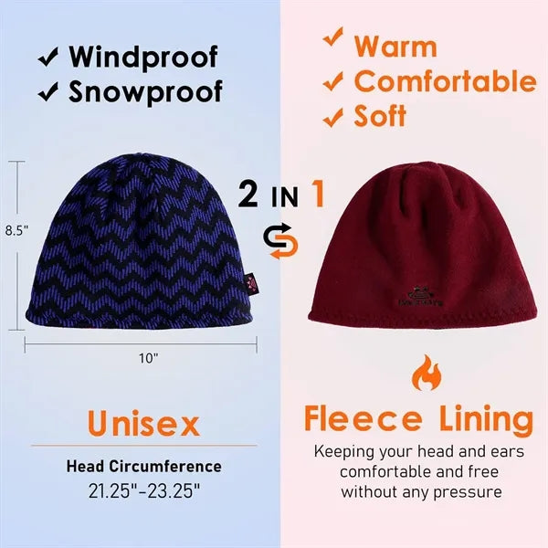 Reversible Winter Beanie Hat