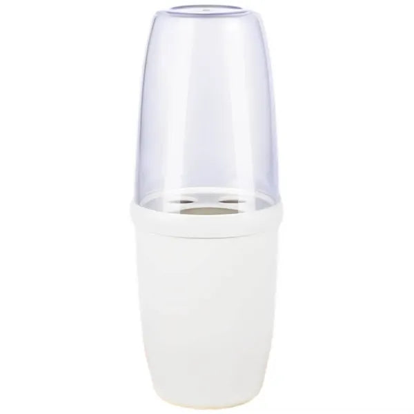 Portable PP Toothbrush Case Travel Storage Cup w/ Lid