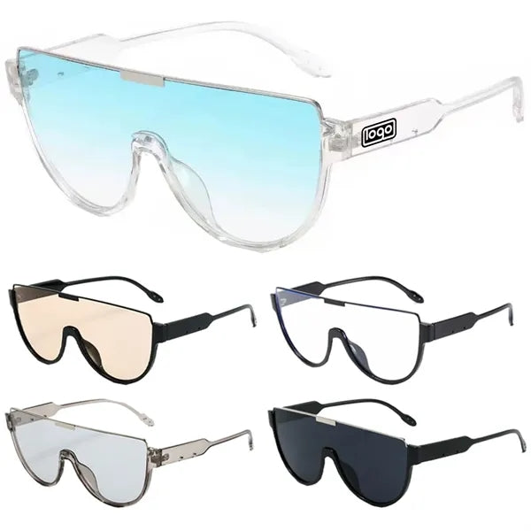 Vintage Semi-Round Oversized UV400 Sunglasses