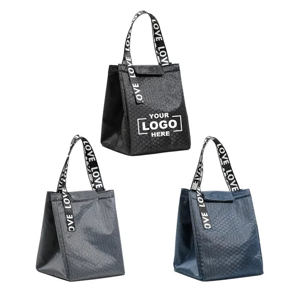 Football Pattern Insulated Lunch Bag for Work & School