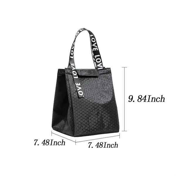 Football Pattern Insulated Lunch Bag for Work & School