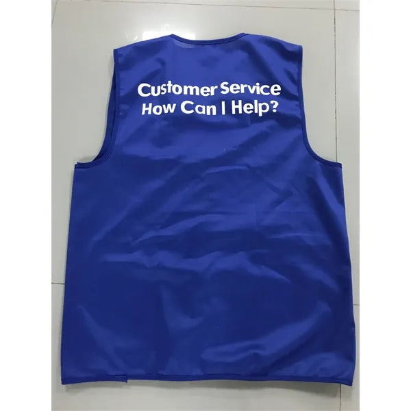 Supermarket Zipper clerk pocket staff Uniform Vest