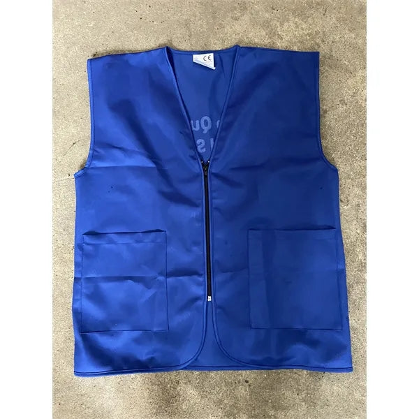 Supermarket Zipper clerk pocket staff Uniform Vest