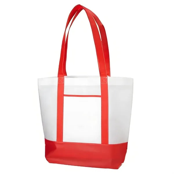 Non-Woven Nautical Tote Bag W/ Front Pocket