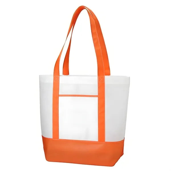 Non-Woven Nautical Tote Bag W/ Front Pocket