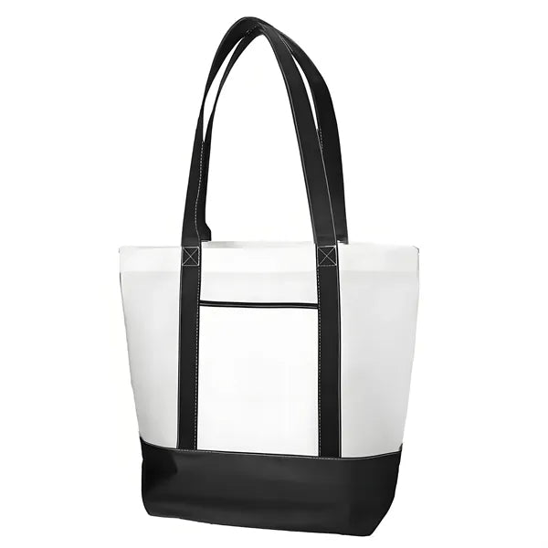Non-Woven Nautical Tote Bag W/ Front Pocket