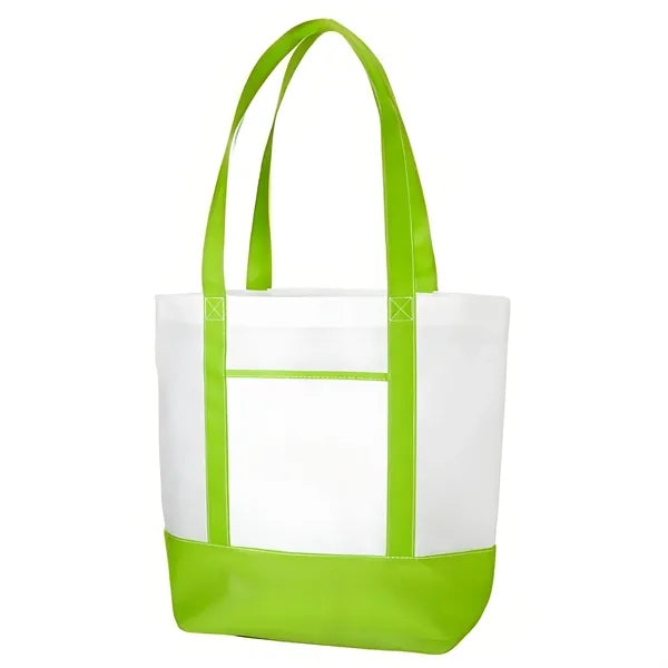 Non-Woven Nautical Tote Bag W/ Front Pocket