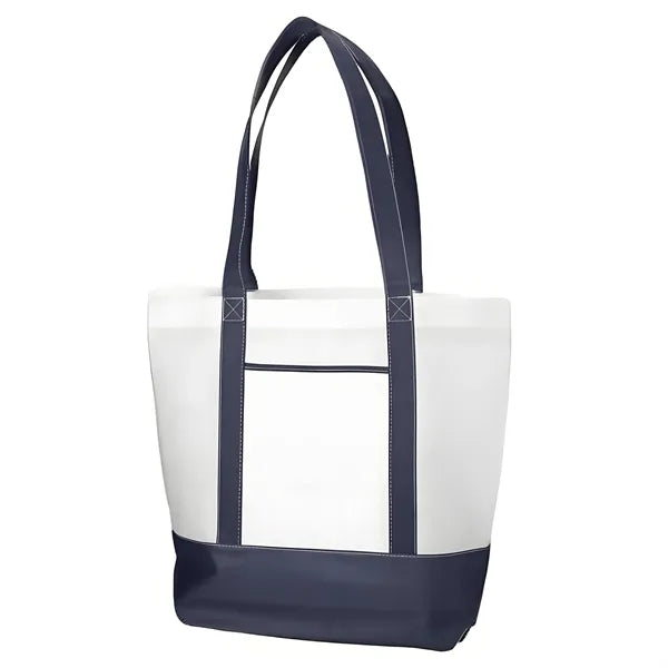 Non-Woven Nautical Tote Bag W/ Front Pocket
