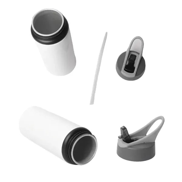 Aluminum Bottle with Straws Lids