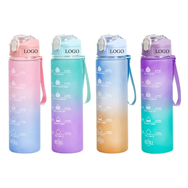 Motivational Water Bottle With Time Markers