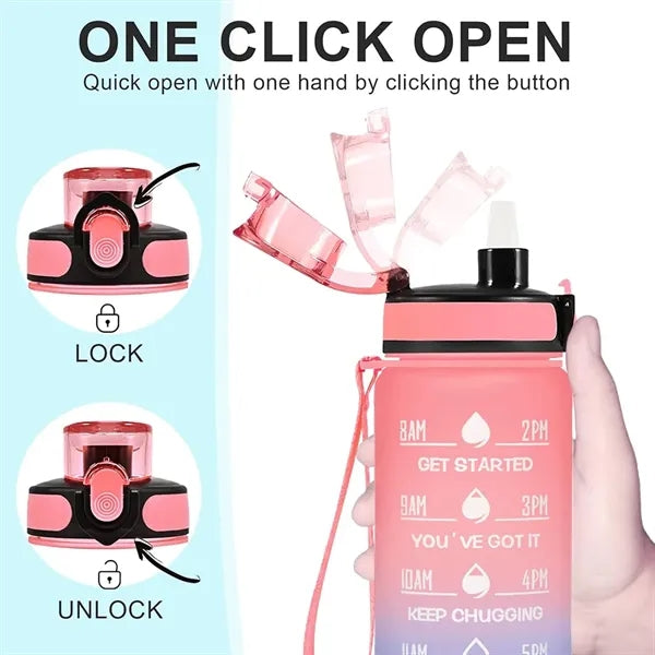 Motivational Water Bottle With Time Markers