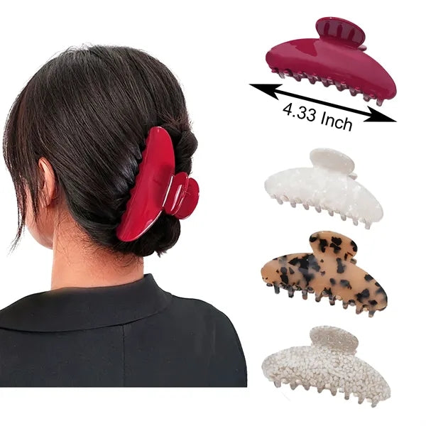 Fashion Colorful Women 4.33Inch Large Acetate Hair Clip