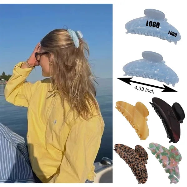 Fashion Summer Women 4.33Inch Large Acetate Hair Clip
