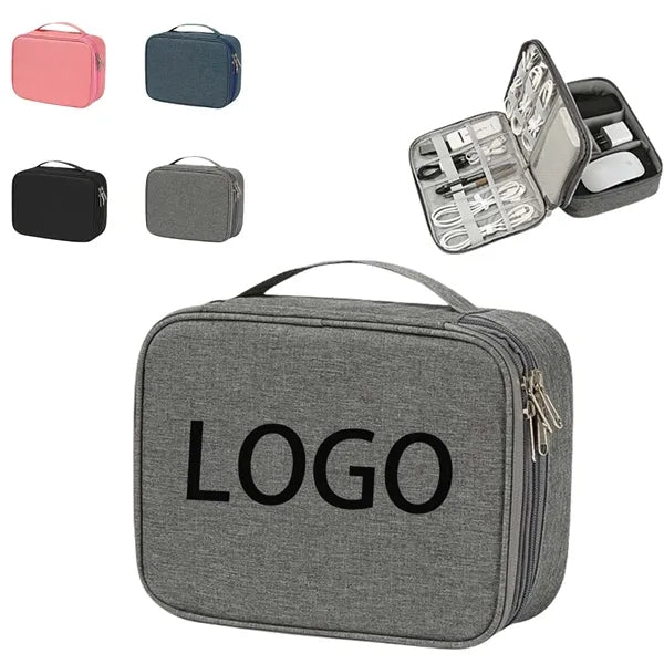 Multi-functional double-layer organizer tote bag