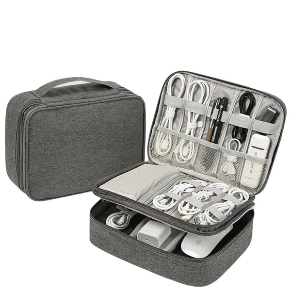 Multi-functional double-layer organizer tote bag