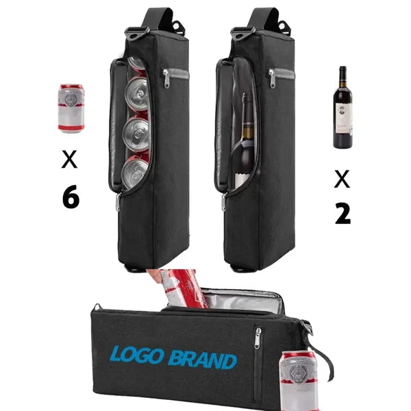 Golf Cooler Bag 6 Cans Ice Pack with Strap