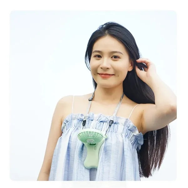 Personal Necklace Mini Fan 300mAh Hands-Free USB 3 Settings