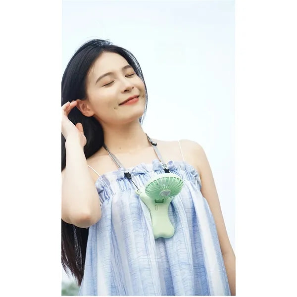 Personal Necklace Mini Fan 300mAh Hands-Free USB 3 Settings