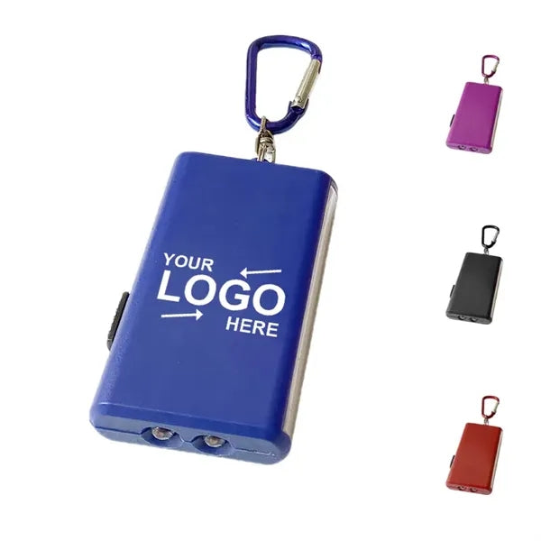 Dual Led Light Torch With Carabiner Clip
