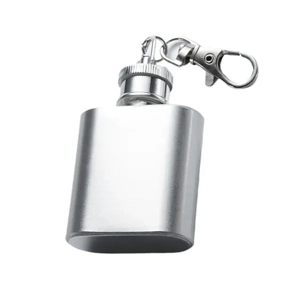 1Oz Mini Stainless Steel Flask Key Chain