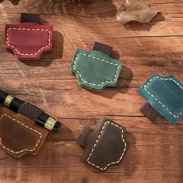 Magnetic Leather Pen Holder Clip