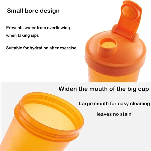 13oz BPA Free Shaker Bottle Protein Whisk Ball PP Shakes Cup