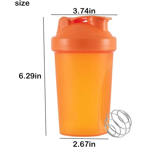 13oz BPA Free Shaker Bottle Protein Whisk Ball PP Shakes Cup