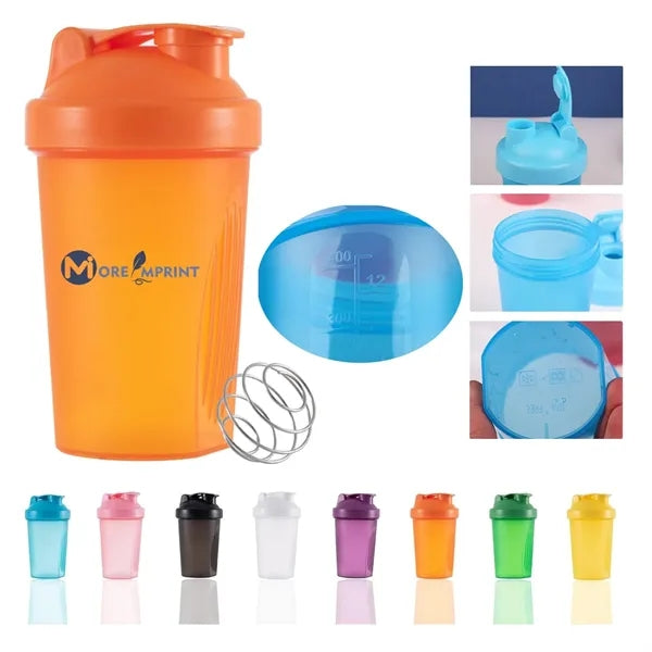 13oz BPA Free Shaker Bottle Protein Whisk Ball PP Shakes Cup