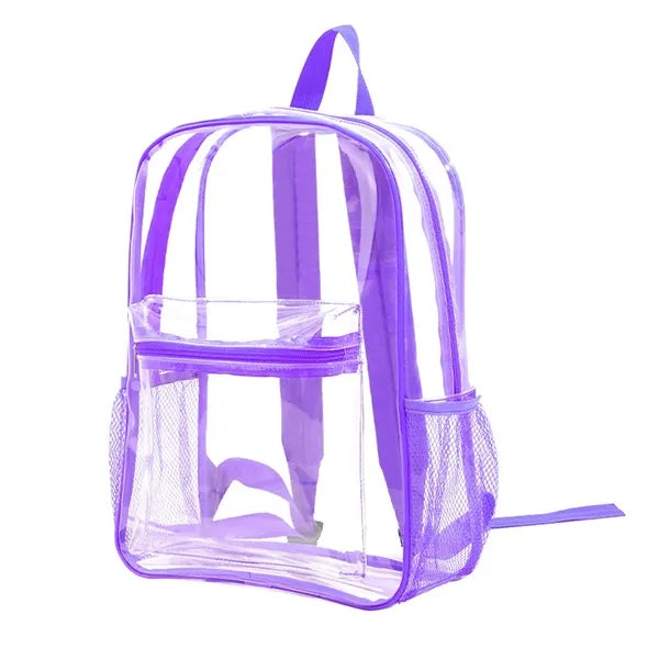 PVC Clear Backpack Heavy Duty with Padded Straps