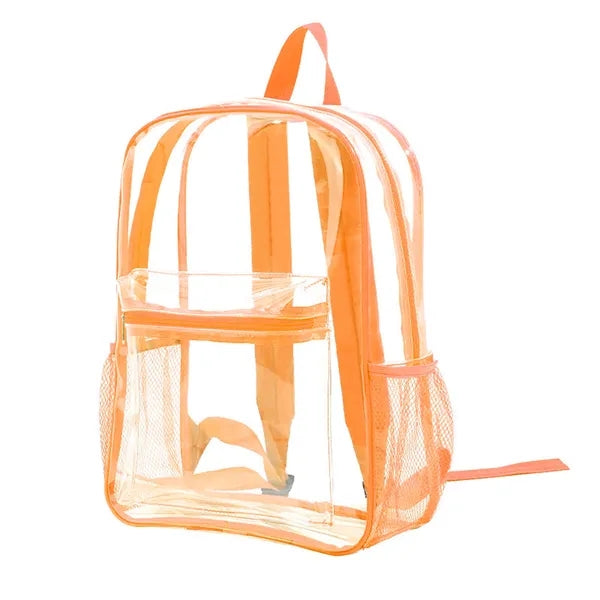 PVC Clear Backpack Heavy Duty with Padded Straps