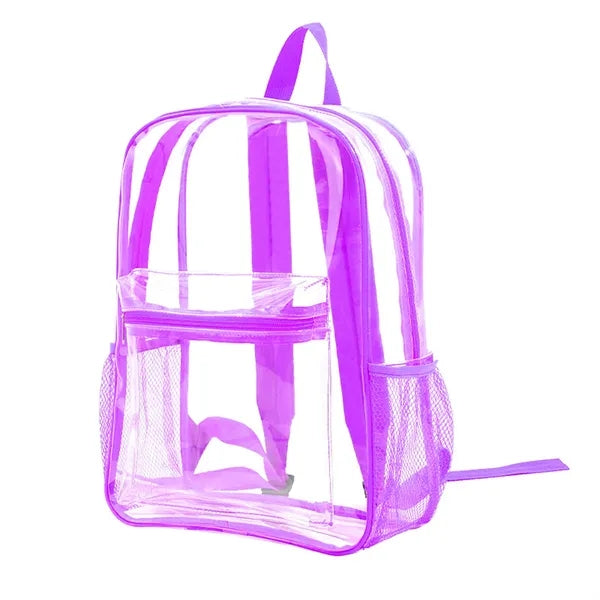 PVC Clear Backpack Heavy Duty with Padded Straps
