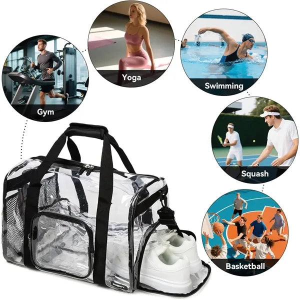 Large Clear Soft Gym Duffel Bag