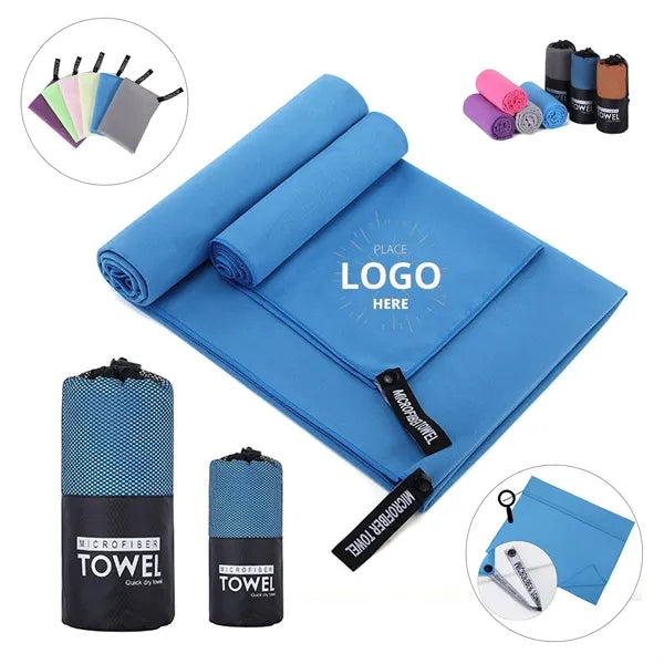 Quick Dry Sand Free Microfiber Towel with Travel Pouch