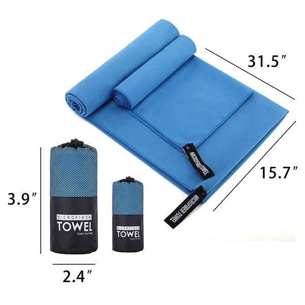 Quick Dry Sand Free Microfiber Towel with Travel Pouch