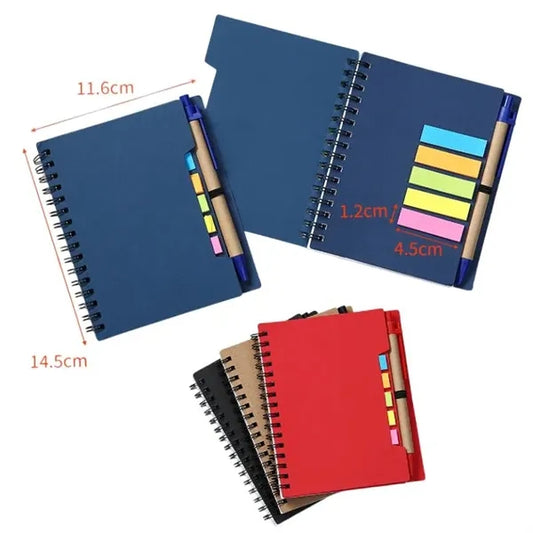 Spiral Notebook W/ Sticky Notes & Pen