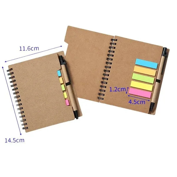 Spiral Notebook W/ Sticky Notes & Pen