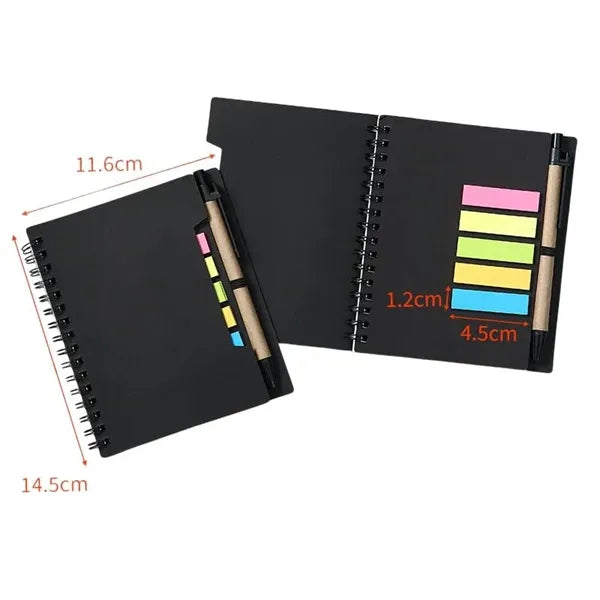 Spiral Notebook W/ Sticky Notes & Pen