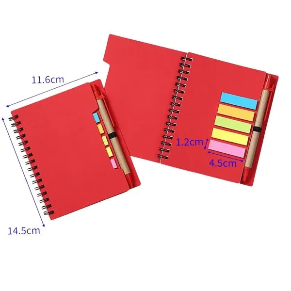 Spiral Notebook W/ Sticky Notes & Pen