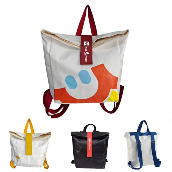 Sustainable Roll Top Backpack Waterproof Tear Resistant Bag