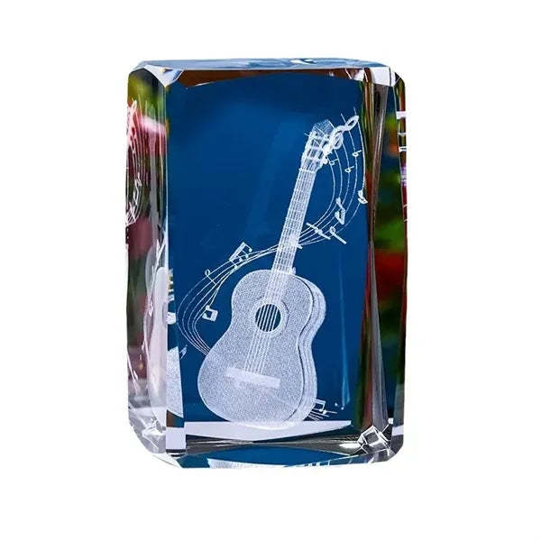 3D Laser Crystal Cube Guitar Music