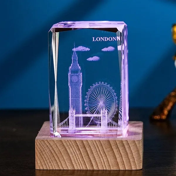 3D Laser Crystal Cube Guitar Music