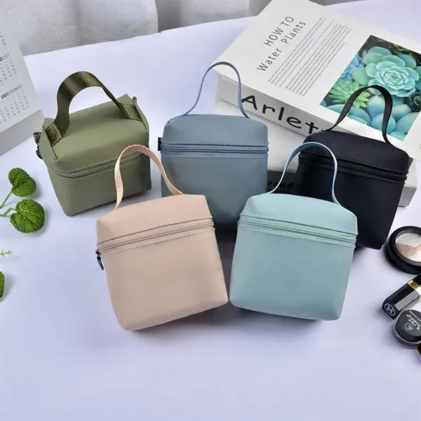 Waterproof Nylon Cosmetic Zipper Toiletry Mini Makeup Bag